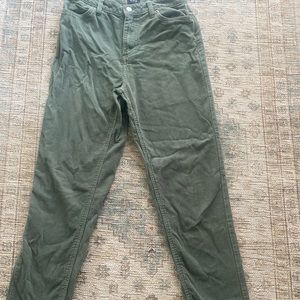 Urban Outfitters BDG Green Corduroy Pants (Mom High-Rise)